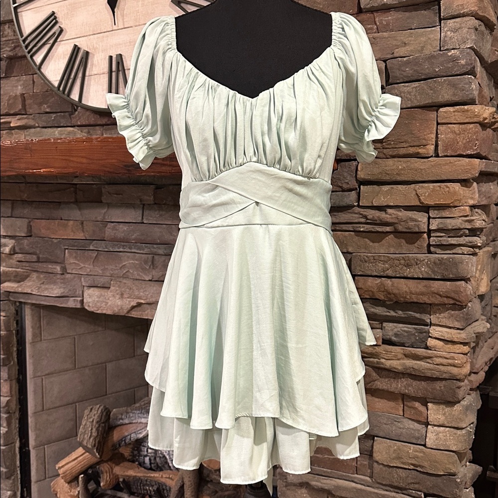 Balance Collection Light Green Ruffle Romper - Picture 13 of 14